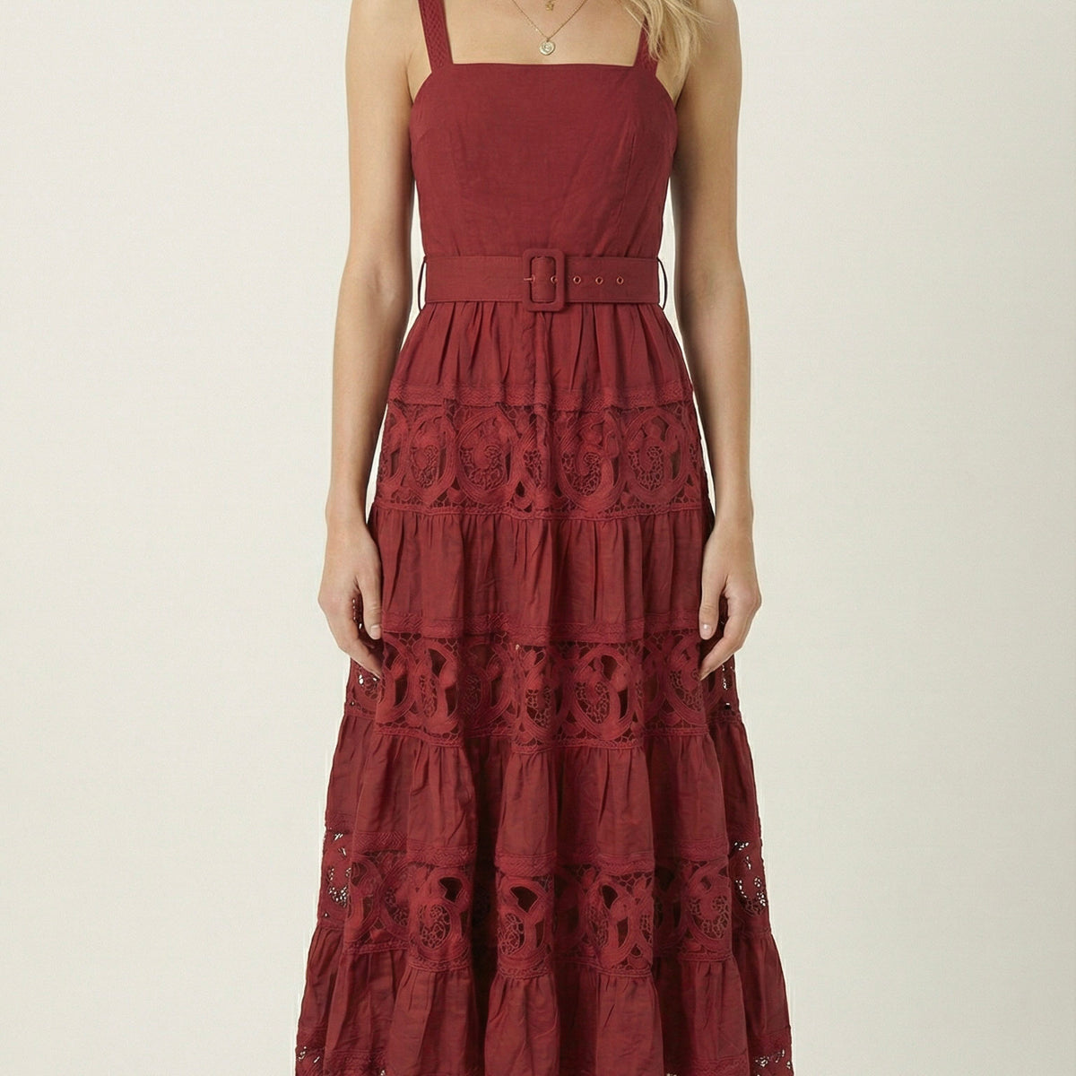 xscape tiered lace midi dress Look 49: The Dawning Lace Midi Dress for Spring 2025. #Illumination  #Spring25 #PFW #zimmermann