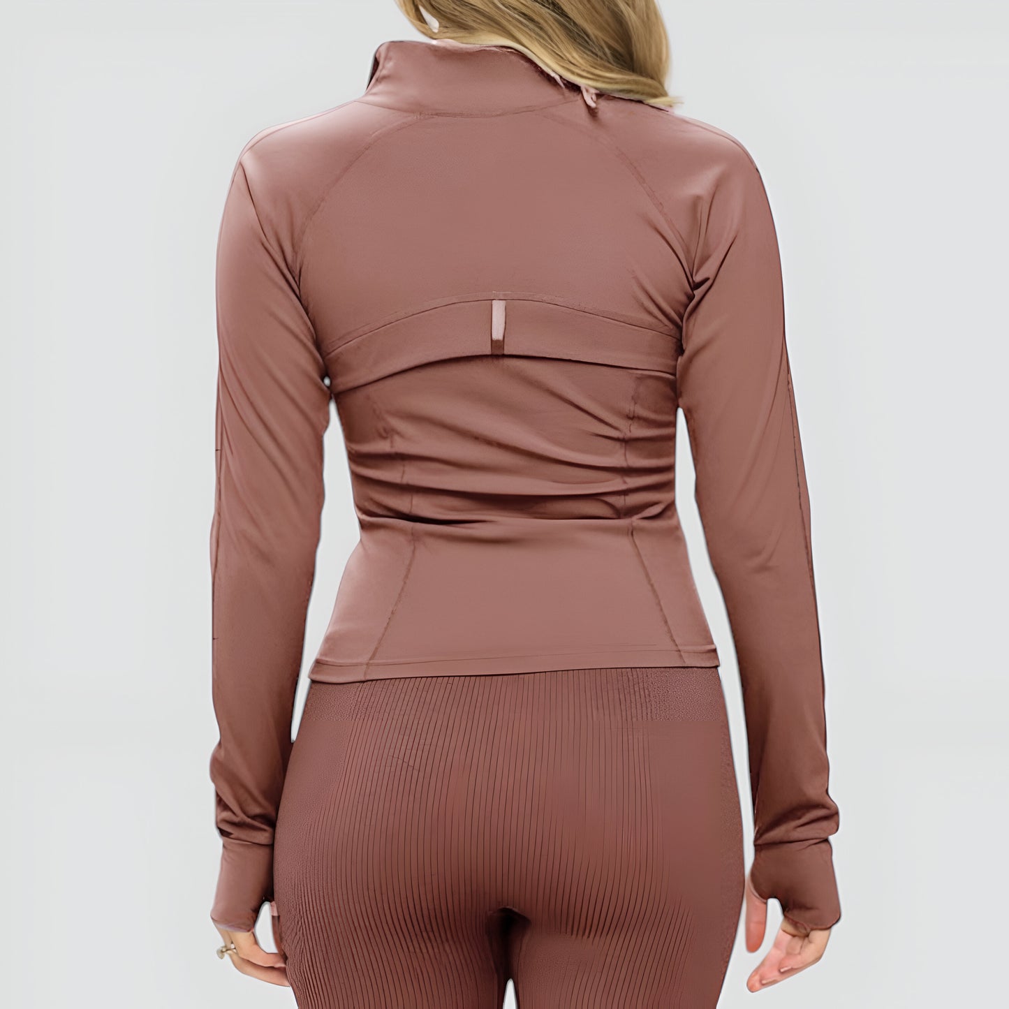 Zip Front Jacket with Matching Flare Leg Activewear Jumpsuit