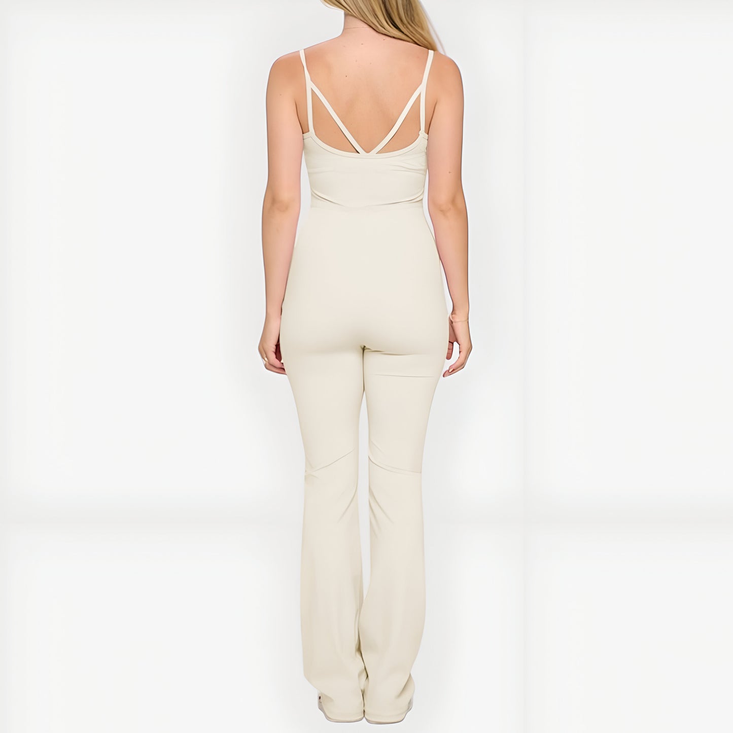 Zip Front Jacket with Matching Flare Leg Activewear Jumpsuit