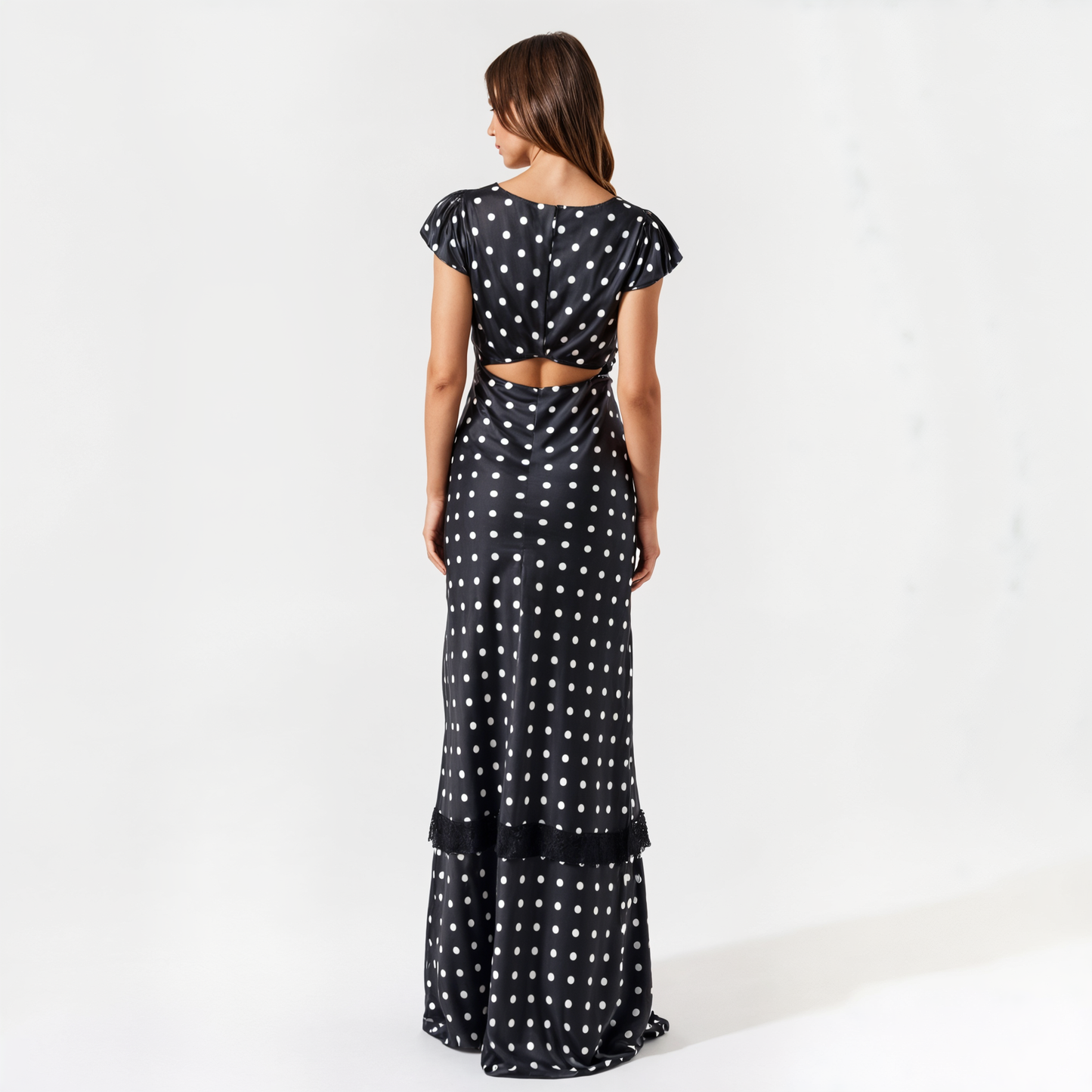 Sleeveless Ribbed Knit Midi Dress with High Neck and Side Slit