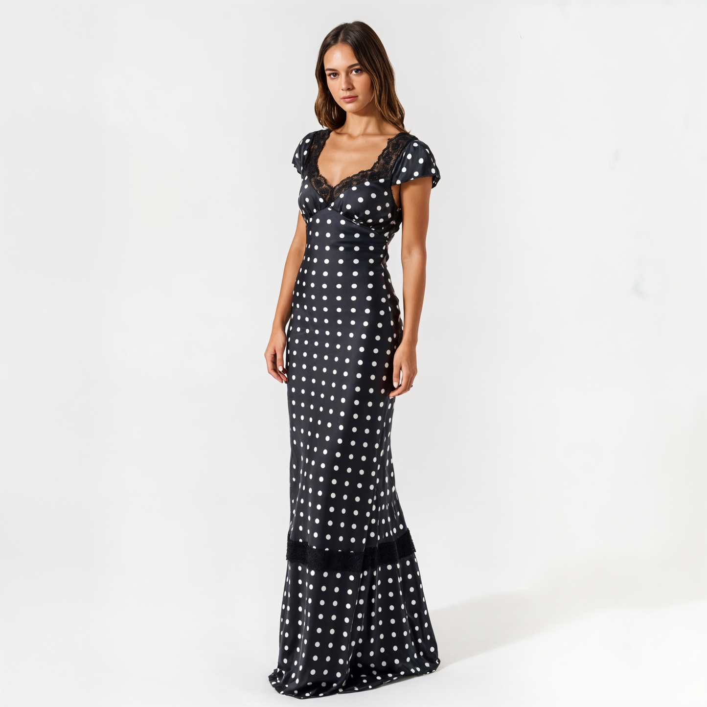Sleeveless Ribbed Knit Midi Dress with High Neck and Side Slit